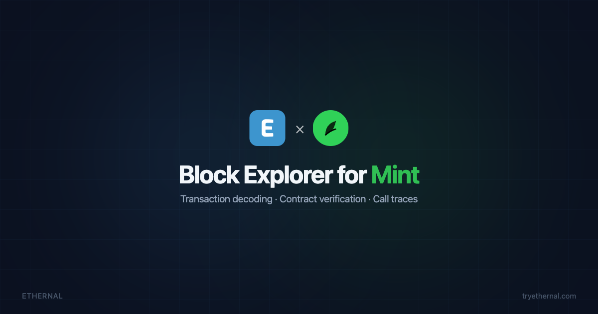 Mint Explorer: Block Explorer for Mint | Ethernal